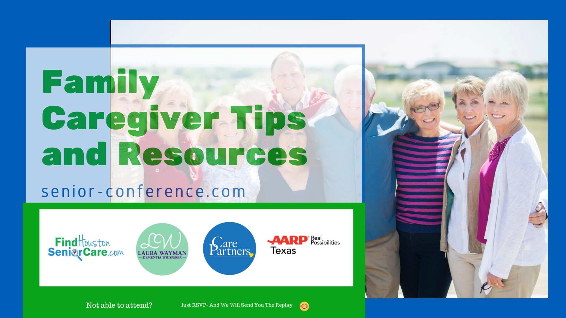 Family caregiver tips and resources conference banner